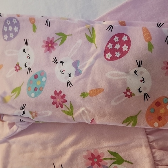 4T TCP Pink Bunny Peplum Top & Easter Leggings Set - Picture 4 of 5